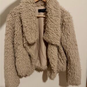 Zara Cream Teddy Jacket